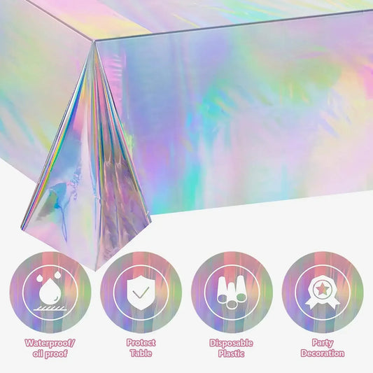 Rainbow Disposable Party Tablecloths – Birthday & Event Decor Disposable Tablecloth Peaceful Pleasures Health and Wellness