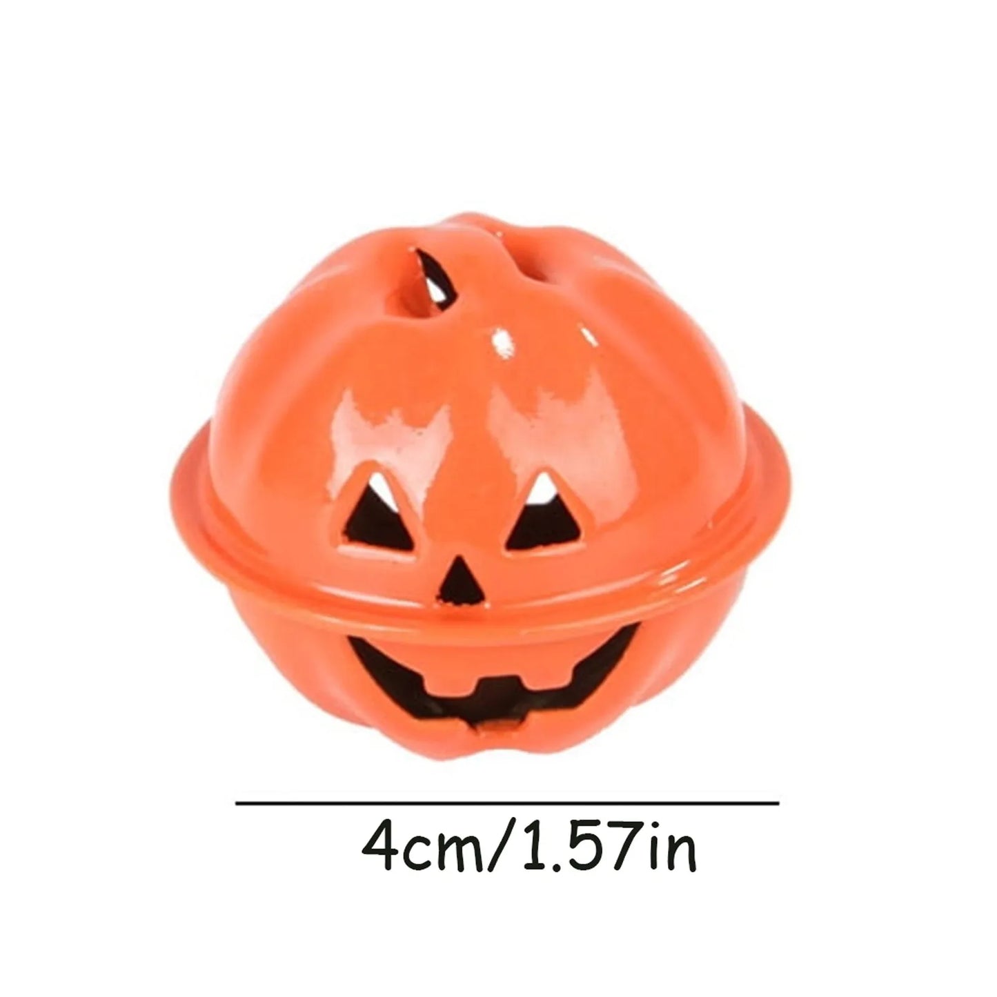 5-Pack Halloween Pumpkin Jingle Bells – 4cm Metal Hanging Decor