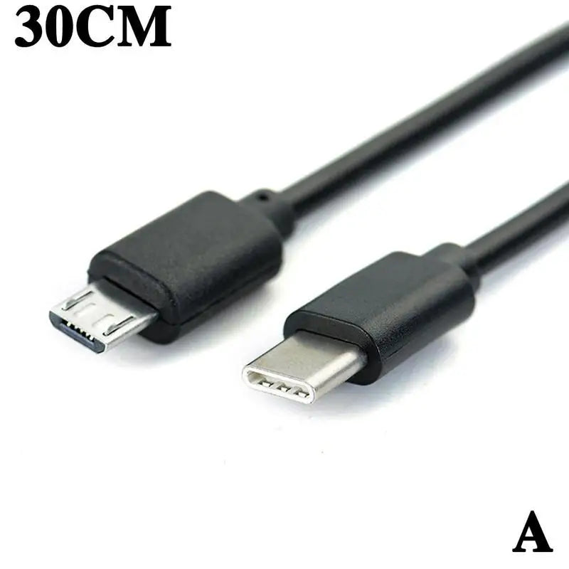 USB-C to Micro USB Cable Male to Male | 30cm & 100cm