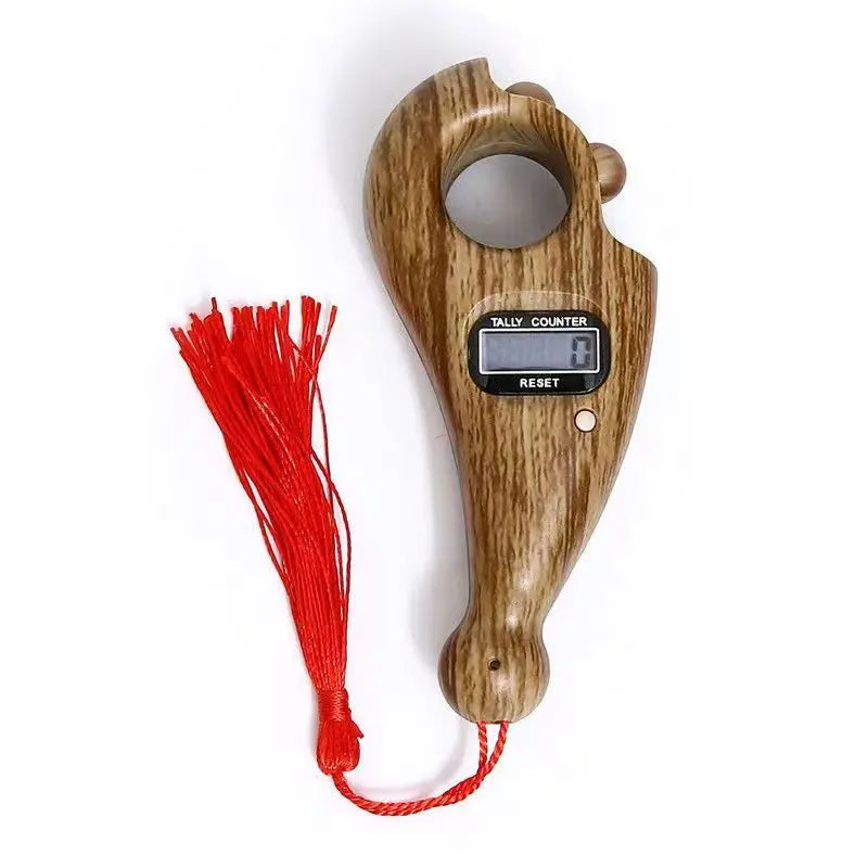Digital Wooden Rosary Hand Counter | LCD Meditation Tally