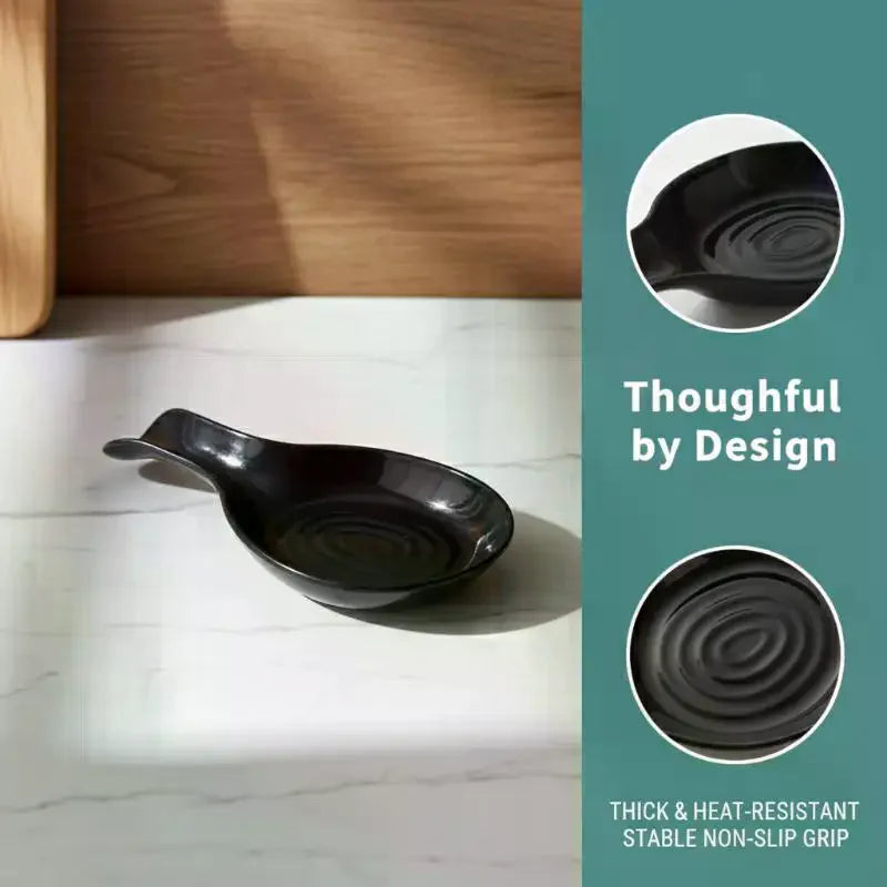 Large Ceramic Spoon Rest | Heat-Resistant, Dishwasher Safe