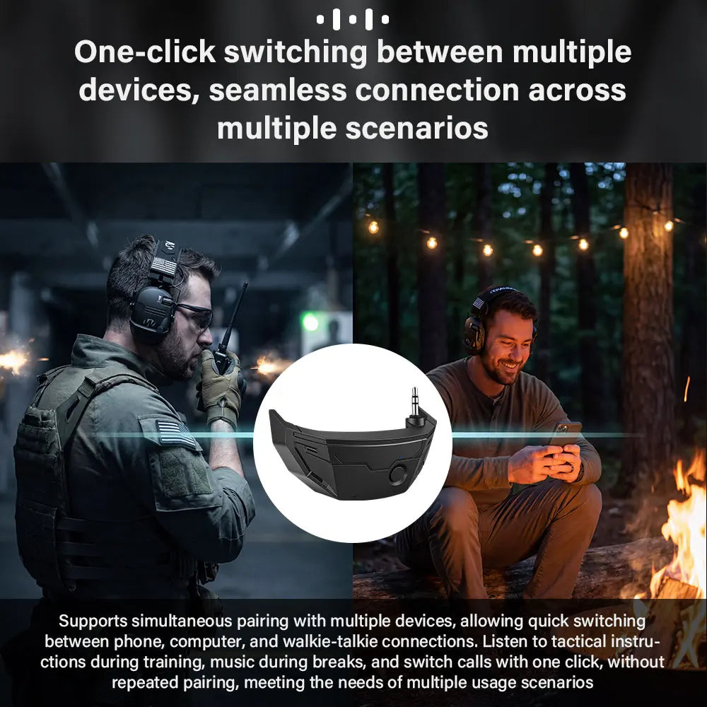 Electronic Bluetooth Earmuffs Shooting Ear Protection Earmuffs Noise Reduction Sound Amplification Hearing Protector with case Peaceful Pleasures Health and Wellness