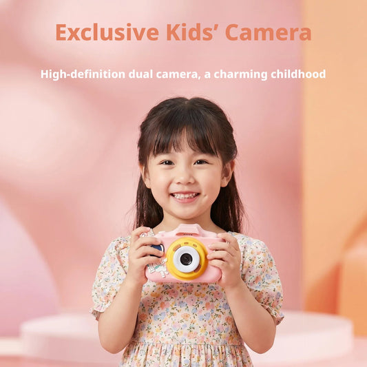 Astronaut Kids Digital Camera 1080P HD Children Mini Toy Camera with Lanyard Dual Lens Video Recorder for Outdoor Photography Peaceful Pleasures Health and Wellness