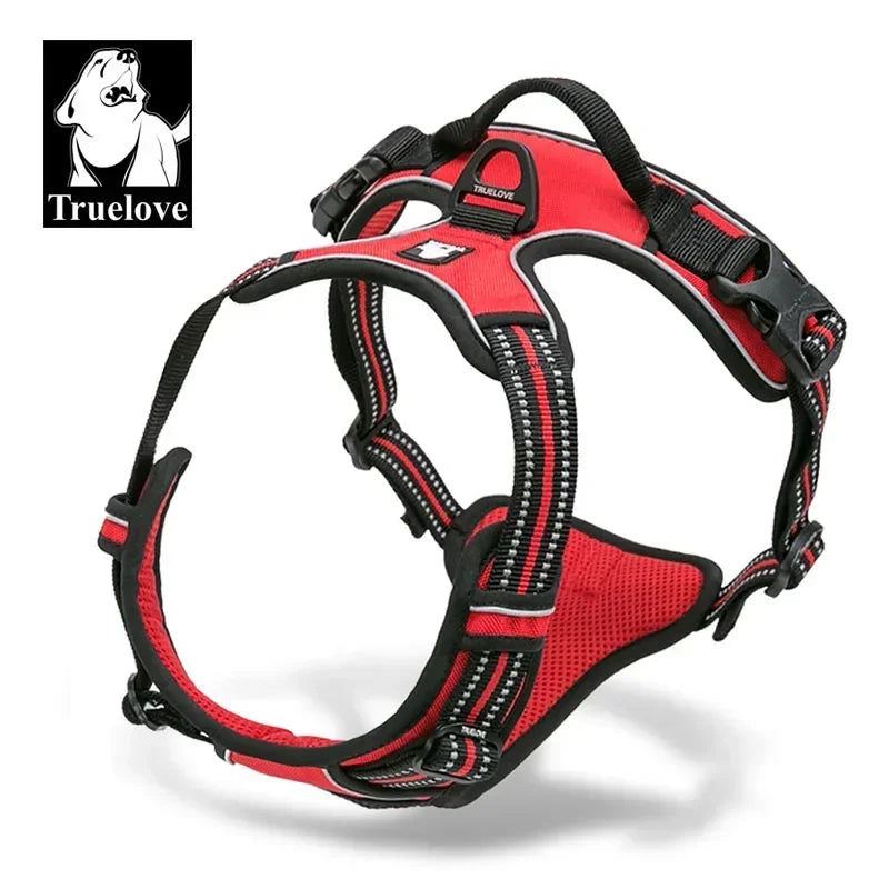Truelove Dog Harness No Pull Pet Harness Adjustable Soft Padded Dog Vest Reflective No Choke PetVest Easy Control Handle TLH5651 Peaceful Pleasures Health and Wellness red XS france