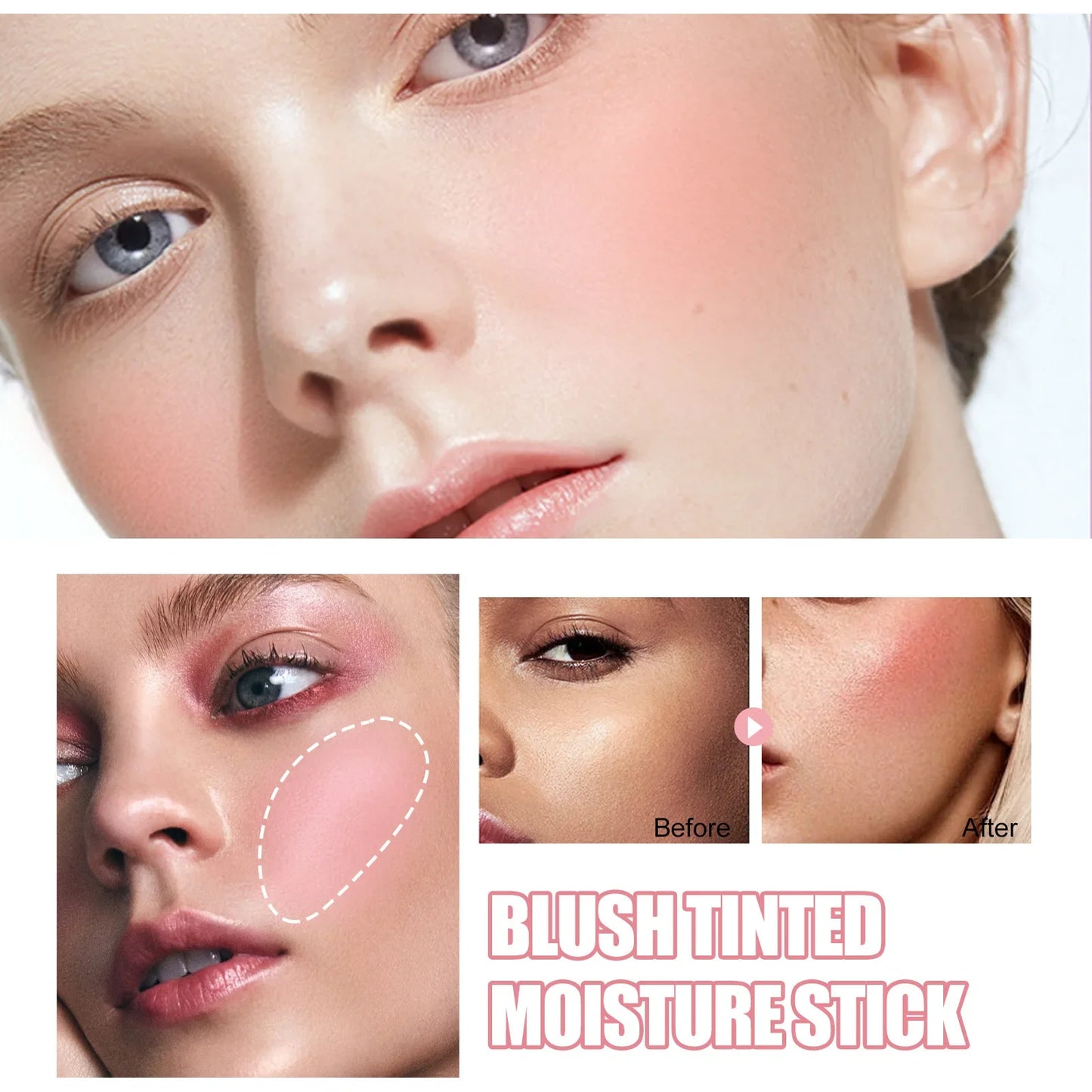 EELHOE Cream Blush Stick – Cheek Tint, Contour & Eye Shadow