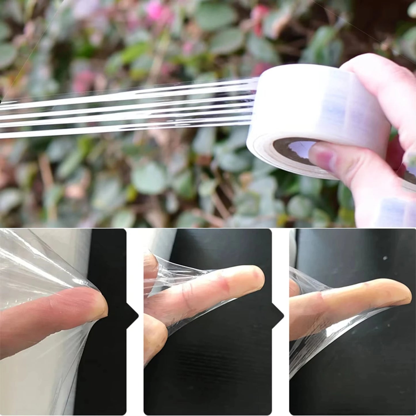 Self-adhesive wound PE grafting tape film, stretchable, horticultural tree plant seedlings, grape and tomato grafting accessorie Peaceful Pleasures Health and Wellness