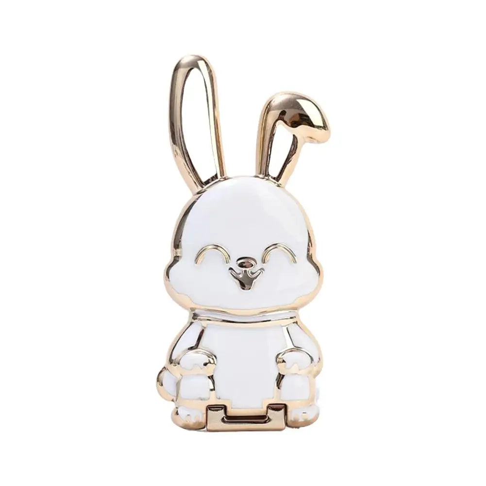 Cute Cat Phone Stand & Finger Holder with Makeup Mirror
