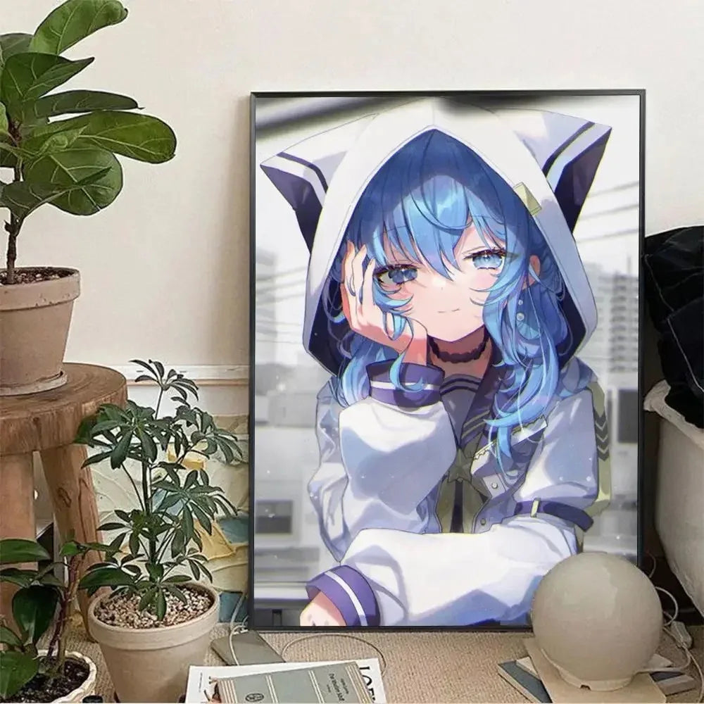 Hoshimachi Suisei Hololive Anime Canvas Wall Art Poster