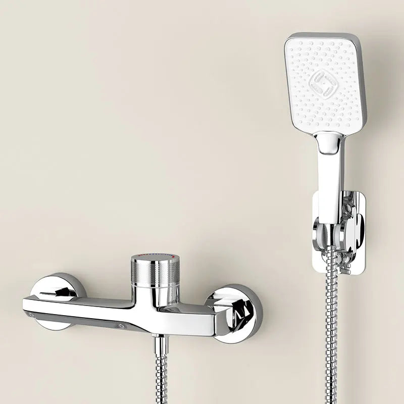 Wall Mounted Waterfall Bathtub Faucet Set with Handheld Shower