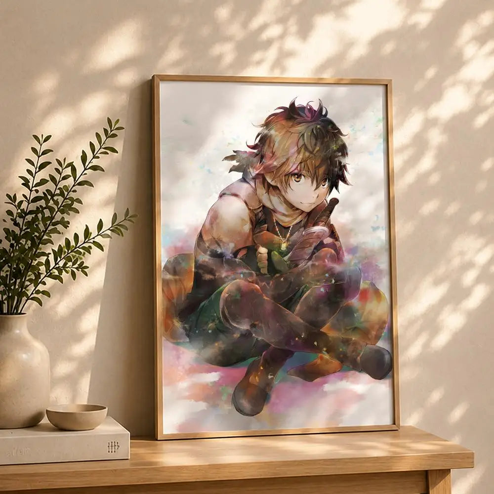 Grimgar of Fantasy & Ash Anime Poster – HD Waterproof Wall Art Anime Wall Poster Peaceful Pleasures Health and Wellness White9 40X50cmNoframe