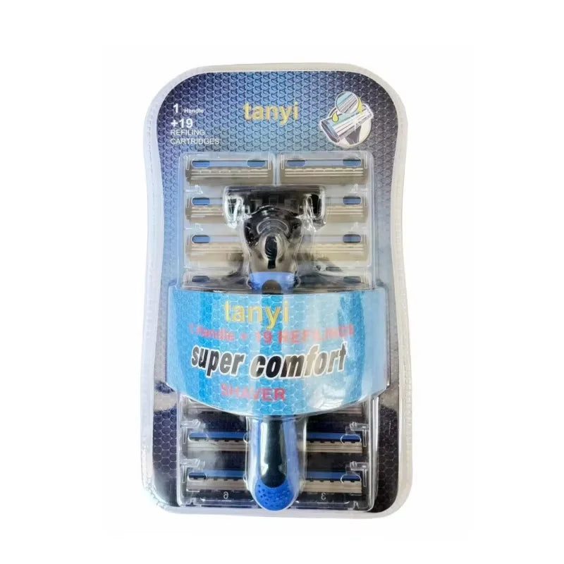 3-Layer Reusable Razor + 18 Heads | Men & Women Shaver