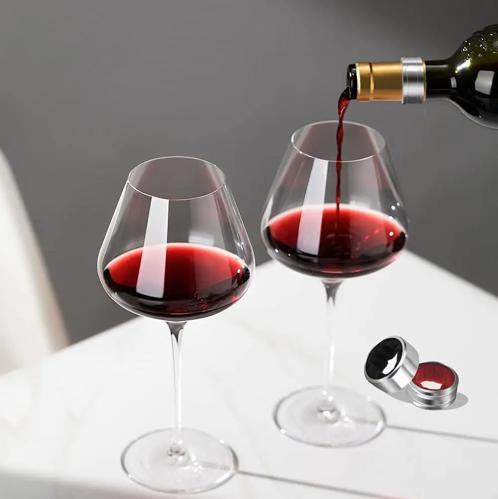 Stainless Steel Wine Bottle Collars Classy Wine Collar Drip Rings Simple and Durable Wine Drop Stoppers with Velvet Felt Inside Peaceful Pleasures Health and Wellness
