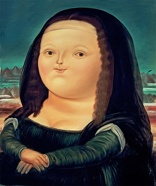 Botero Fat Couple Dancing Canvas Wall Art | Unframed Print