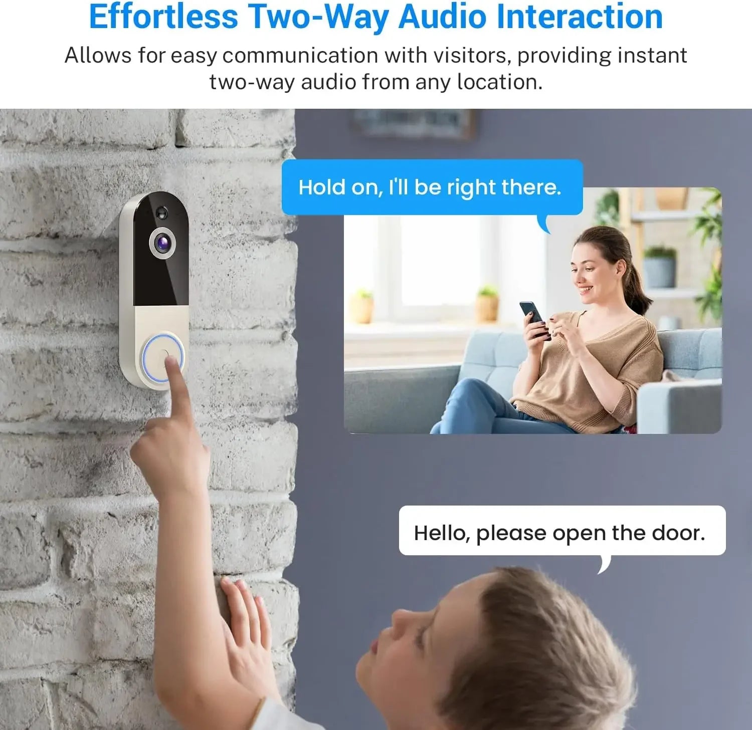 1080P Smart Wireless Doorbell Camera with AI Detection, Night Vision, Two-Way Audio & Cloud Storage Peaceful Pleasures Health and Wellness