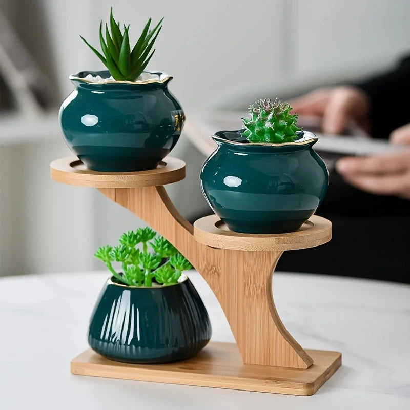 3-Tier Mini Plant Stand for Windowsill, Desk & Indoor Decor
