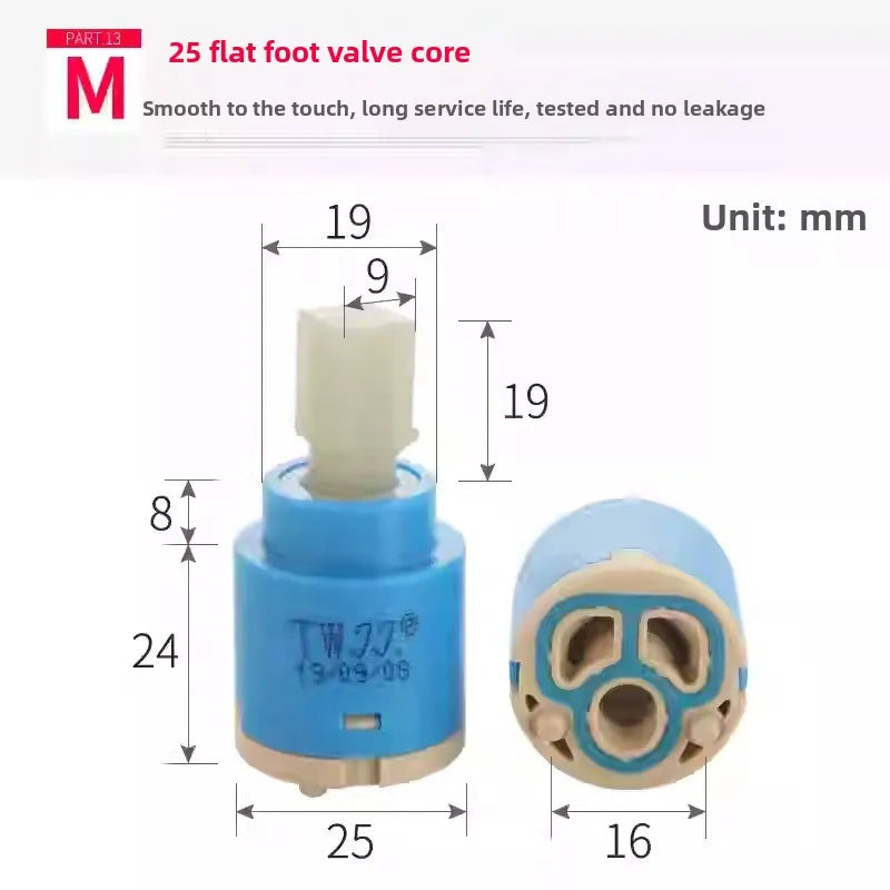 Ceramic Faucet Cartridge 25mm 35mm 40mm | Mixer Tap Valve