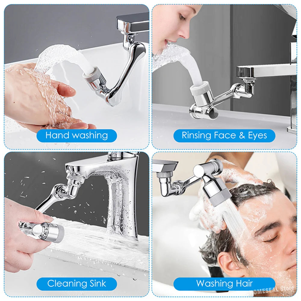 Mechanical arm faucet universal mechanical arm water nozzle rotating basin basin multifunctional rocker arm extension splash pro Peaceful Pleasures Health and Wellness