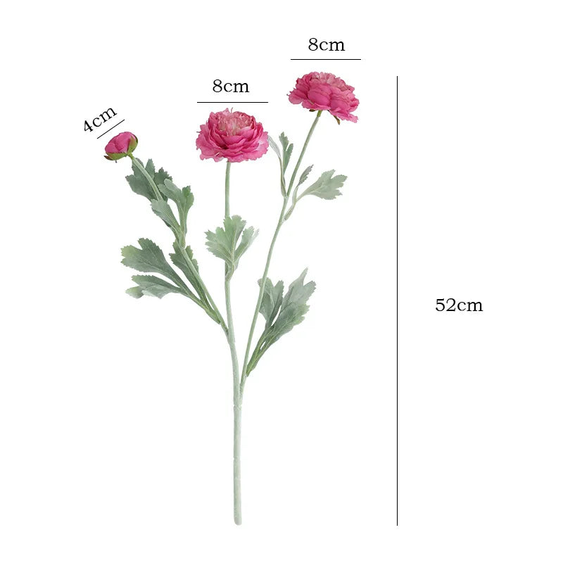 3-Head Artificial Silk Peony Bouquet | Faux Wedding Flowers