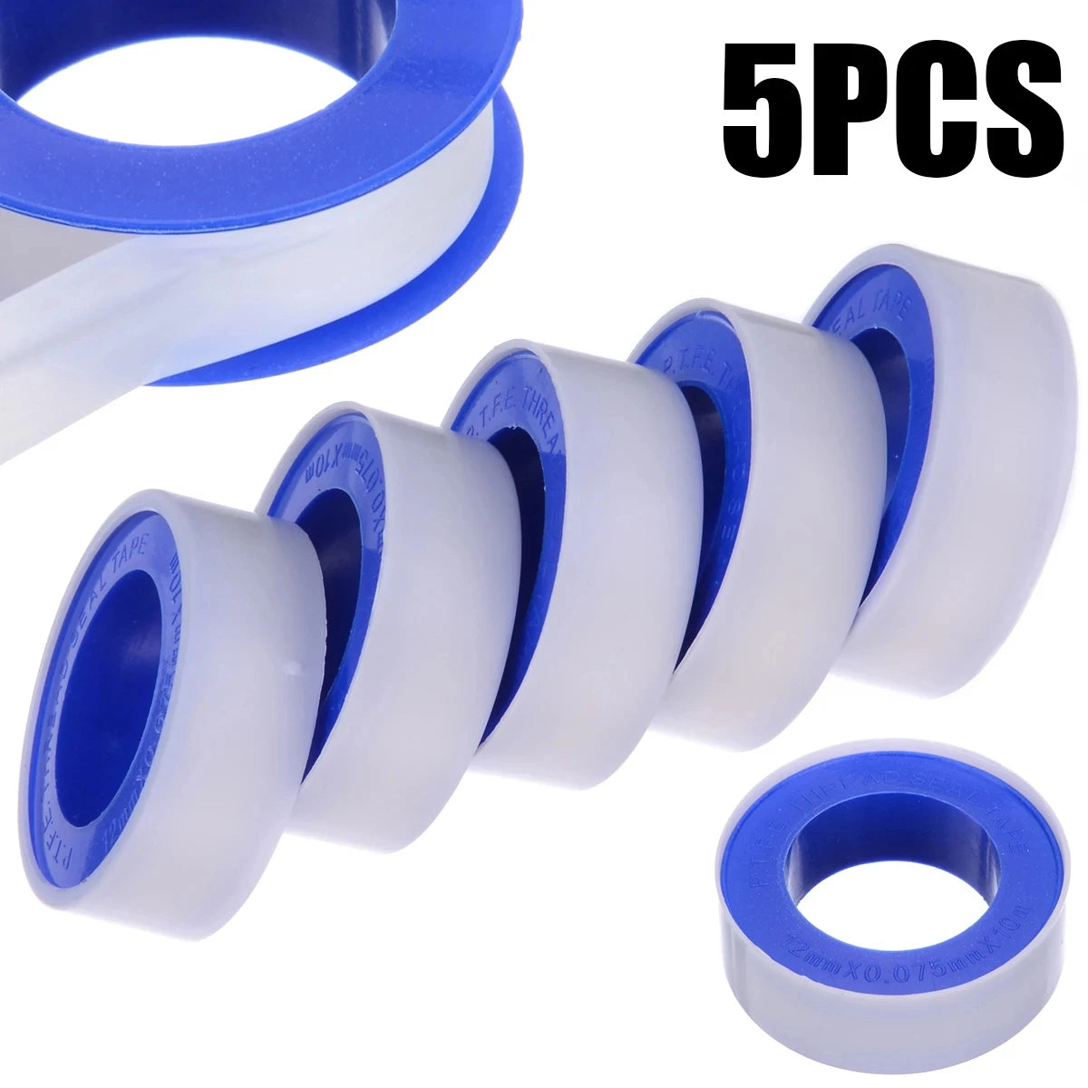 20-Pack PTFE Thread Seal Tape 12mm x 10m – Plumbing Pipe Tape