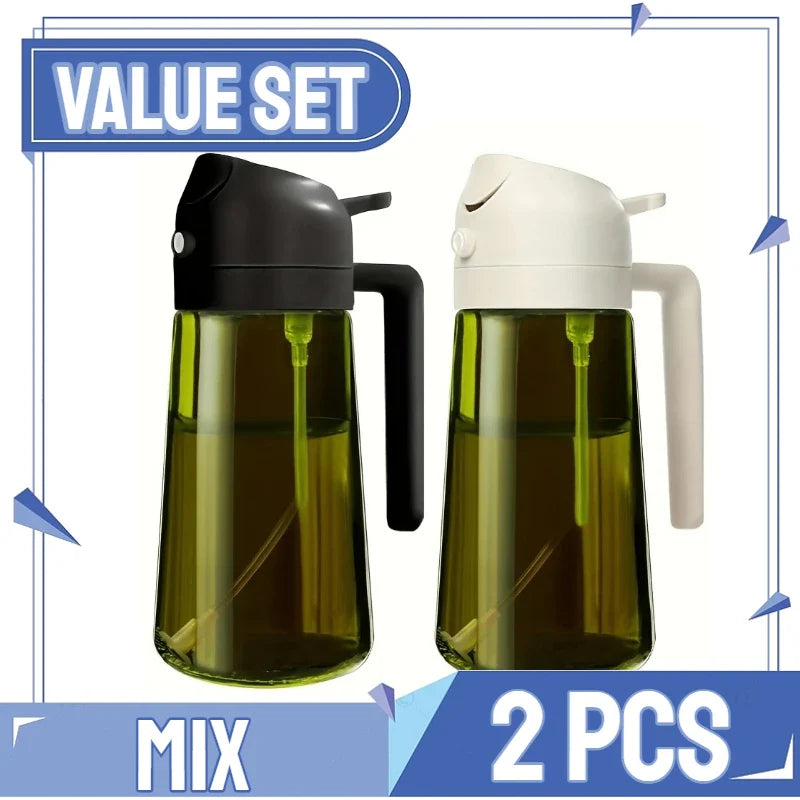 2-in-1 Oil Sprayer & Dispenser Bottle | Air Fryer & Cooking