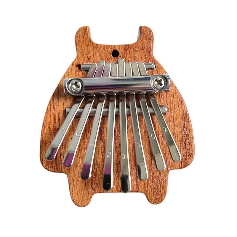 Instrument 8-tone Mini Thumbpiano Kalimba Solid Wood Crystal