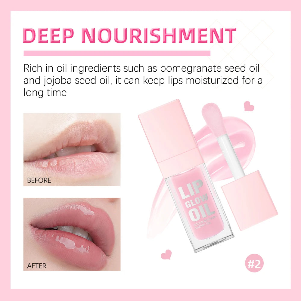Tinted Glow Lip Oil Set Long Lasting Moisturizing Deep Hydrating Diminishes Lip Lines Waterproof Lipstick Natural Lip Makeup Kit Peaceful Pleasures Health and Wellness