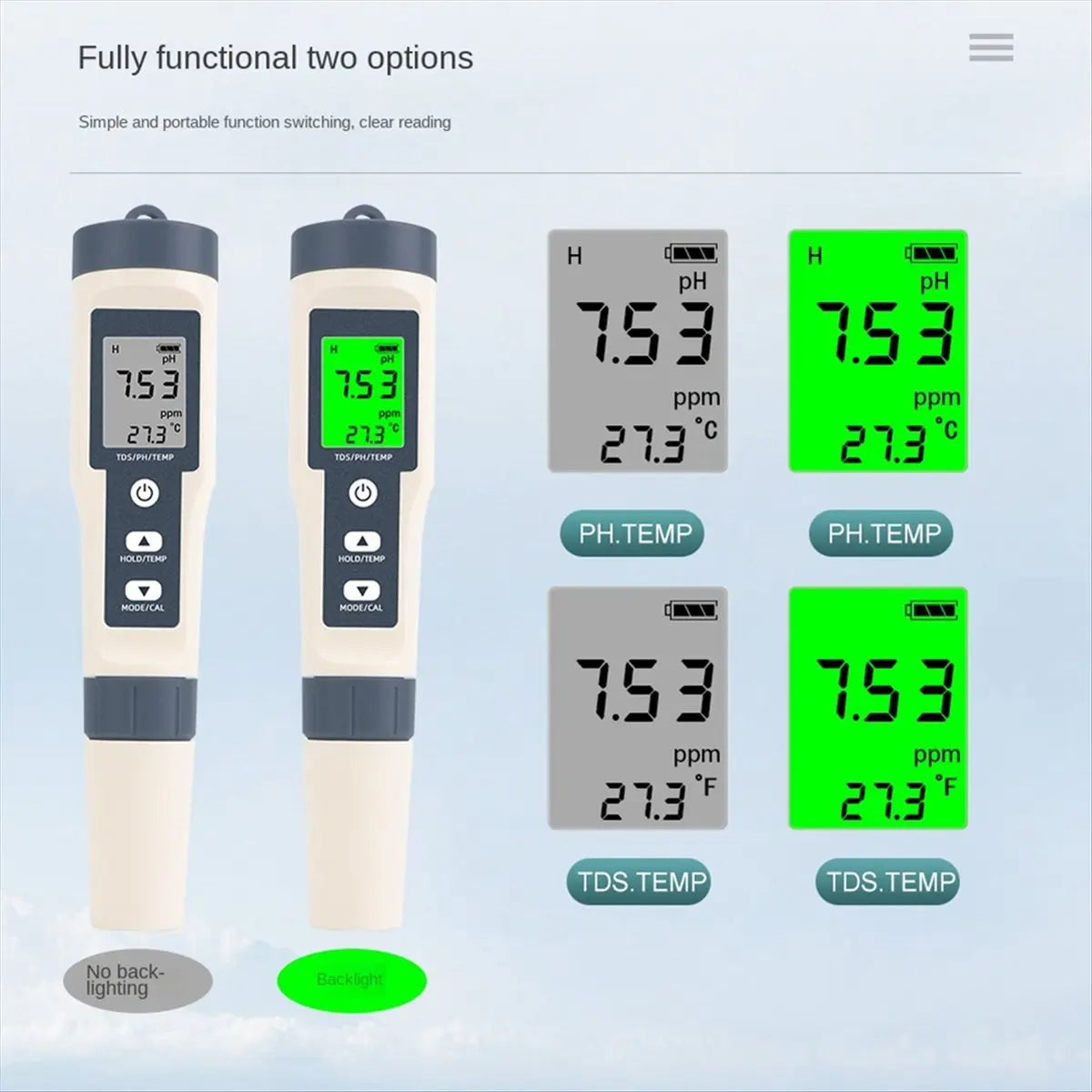 3-in-1 Water Quality Tester – TDS, pH & Temp Meter Pen Peaceful Pleasures Health and Wellness