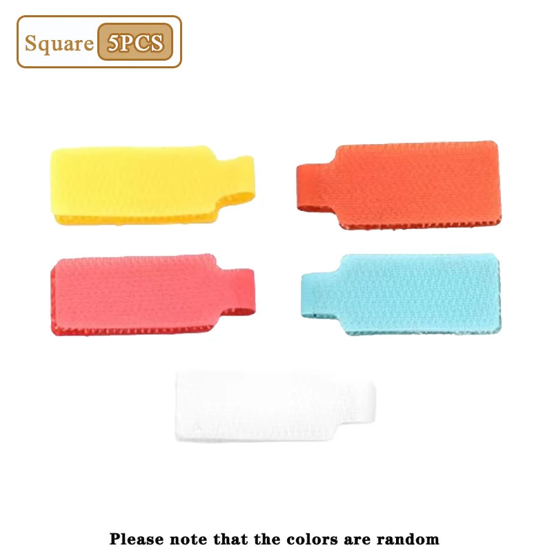 5-Pack Writable Nylon Cable Labels – Colored Wire ID Straps
