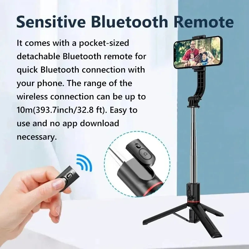 Wireless Selfie Stick for Smartphone 44 Inch Tripod with Bluetooth Remote Foldable Stand for Vlog Shooting Record Peaceful Pleasures Health and Wellness