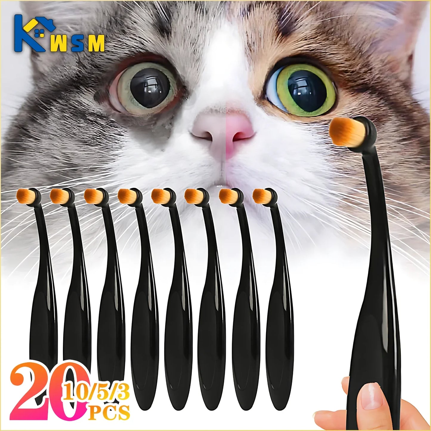 Pet Tear Stain Removal Brush – Eye Cleaning Tool for Dogs & Cats