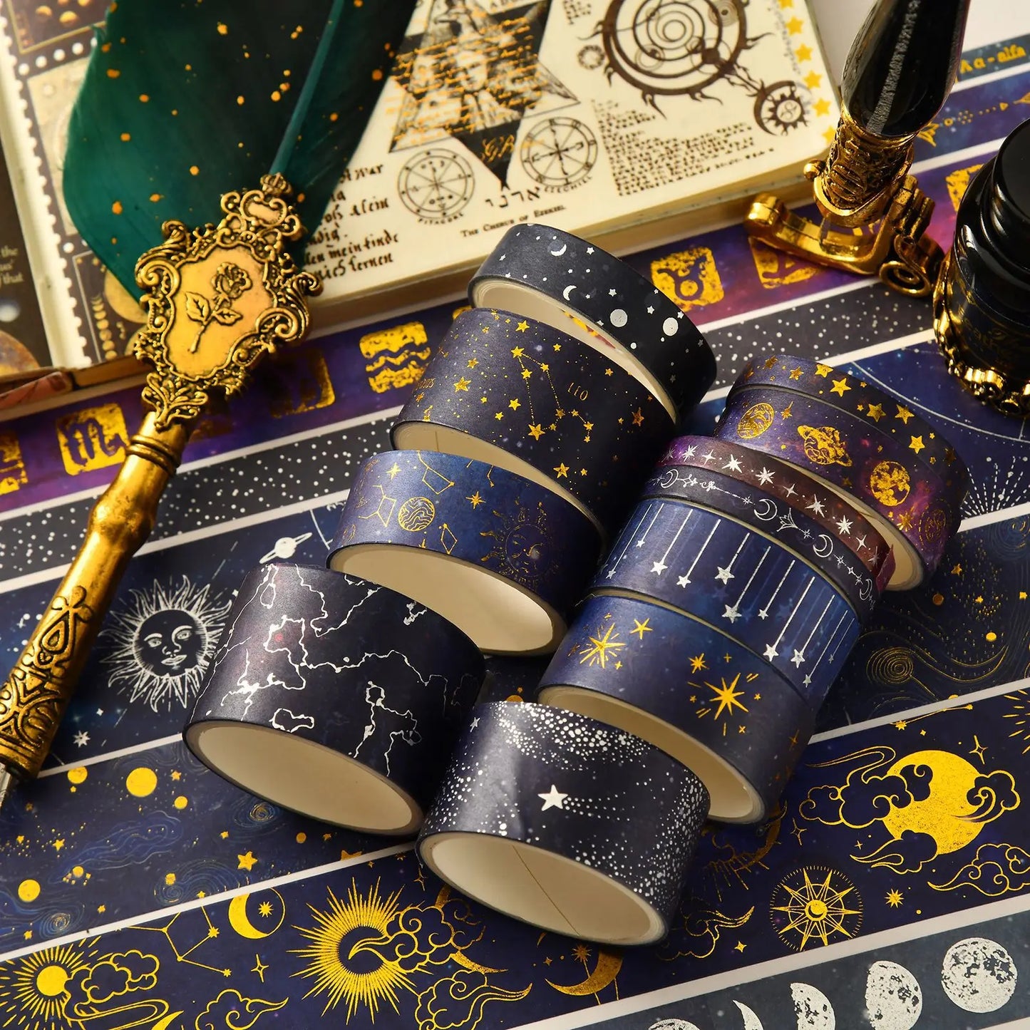 Bview Art Galaxy Washi Tape 20 Rolls Cute Starry Scrapbooking