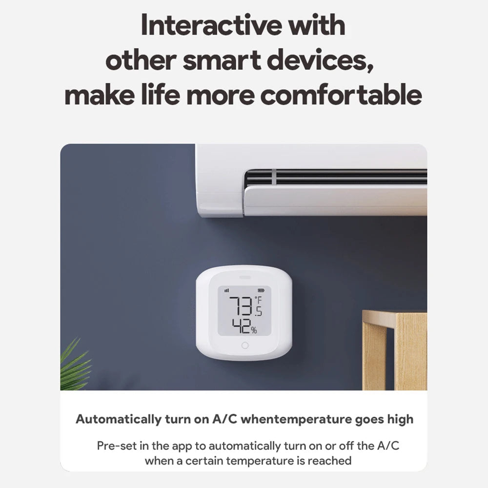 HOMEFISH Smart WiFi/Zigbee Temperature and Humidity Sensor Hygrometer Thermometer with LCD Display Support Alexa Google Home Peaceful Pleasures Health and Wellness