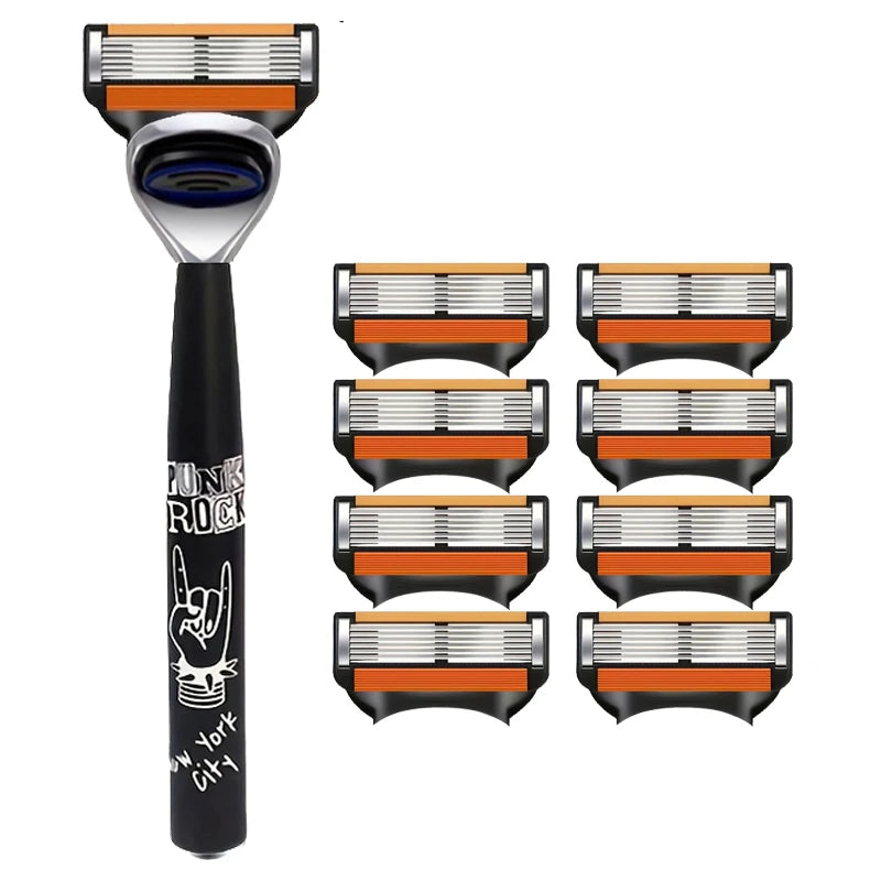 6-Layer Stainless Steel Safety Razor for Men & Women