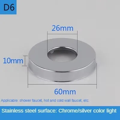 2PCS Stainless Steel Faucet Decorative Cover 1/2" & 3/4" Pipe