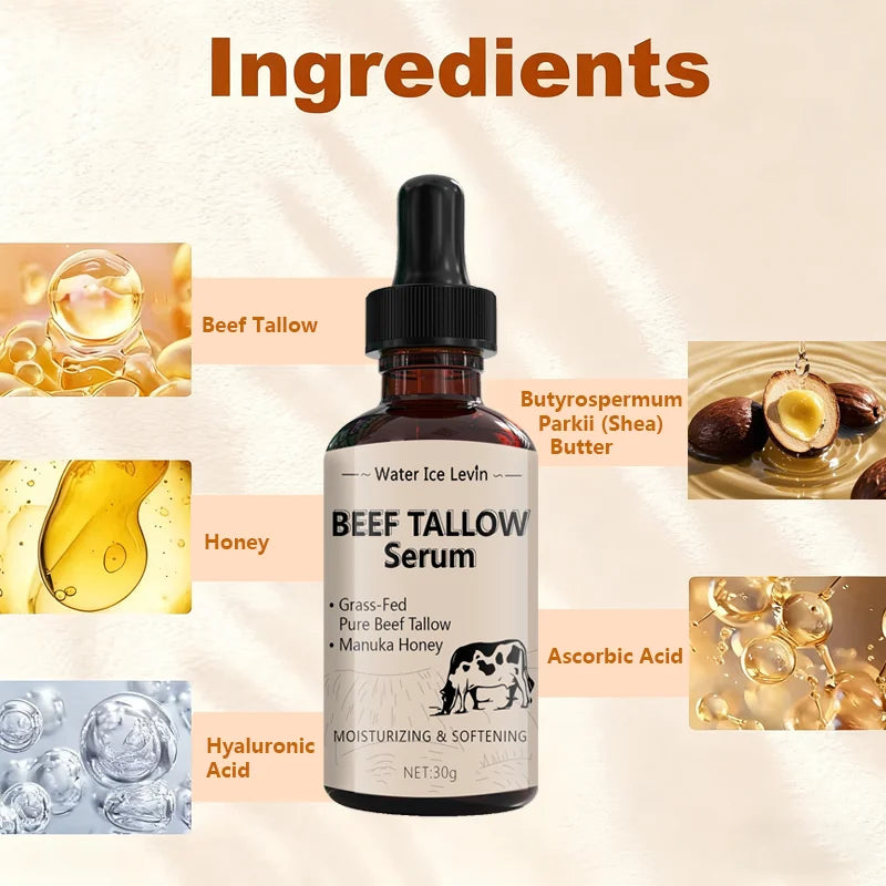 Beef Tallow Serum – Manuka Honey & Hyaluronic Acid | All Skin