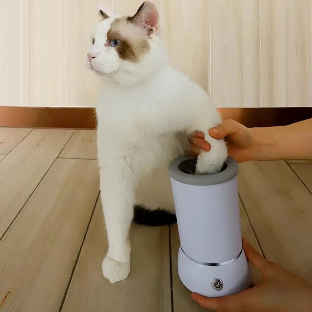 Electric Dog Paw Cleaner Fully Automatic Smart Low Noise Quick Clean USB Pet Foot Washing Cup Peaceful Pleasures Health and Wellness