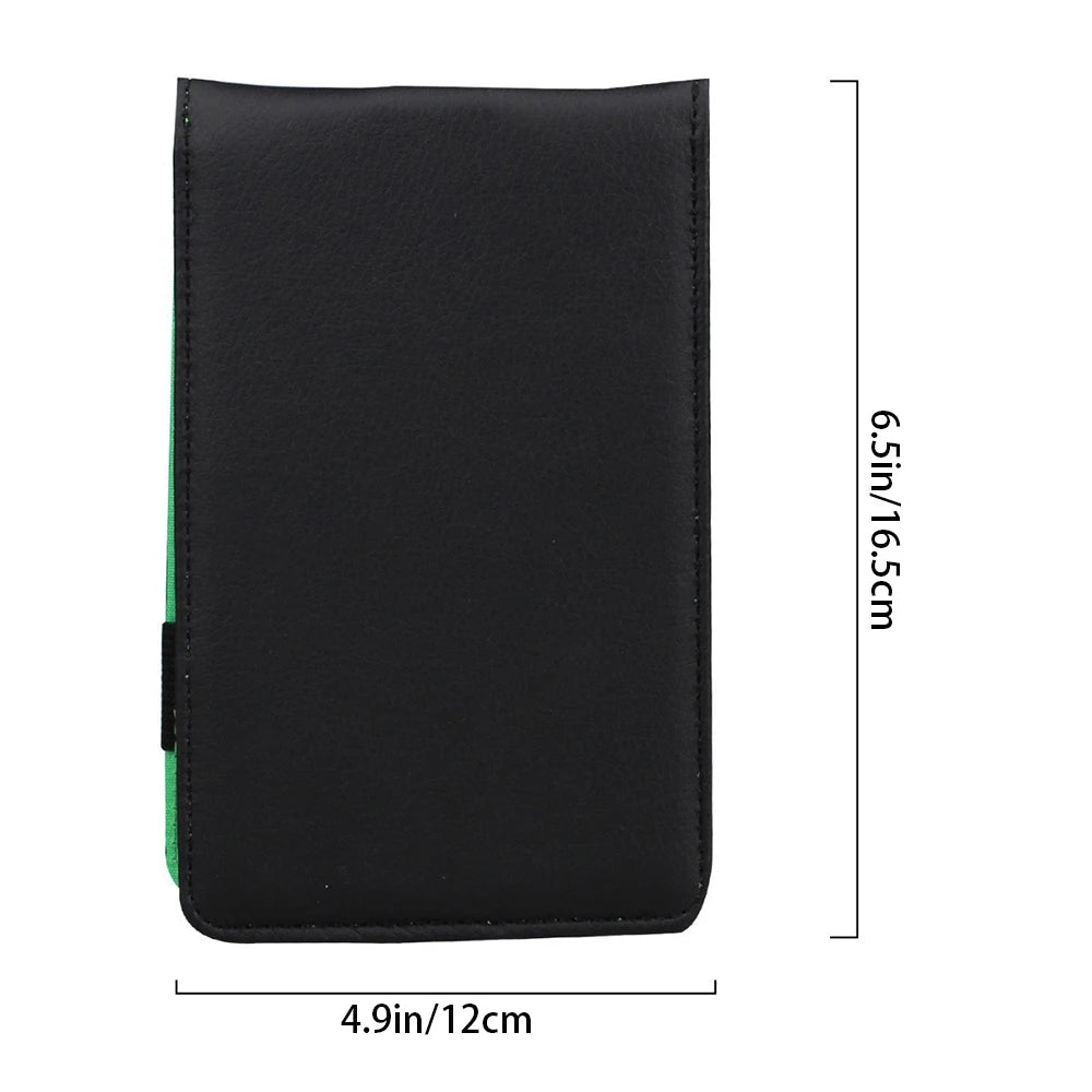 Golf Score Book Portable Game Record That Can Hold Pen PU Leather