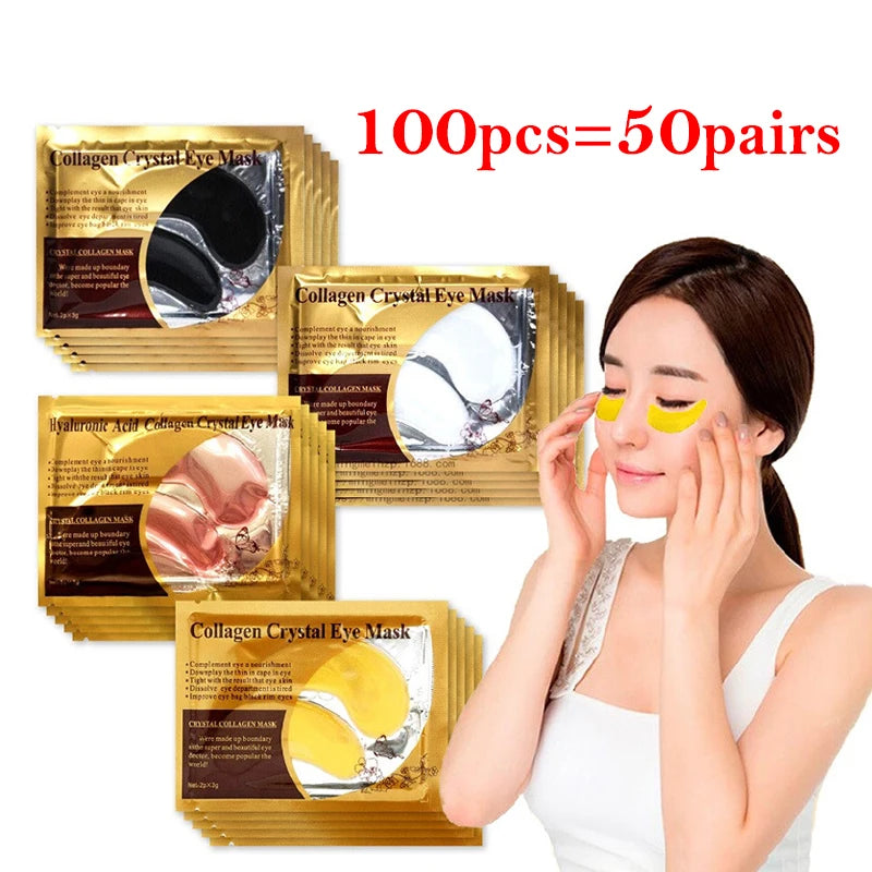 BIOAOUA Gold Collagen Eye Masks 50 Pairs – Dark Circles & Puffiness Collagen Eye Mask Peaceful Pleasures Health and Wellness