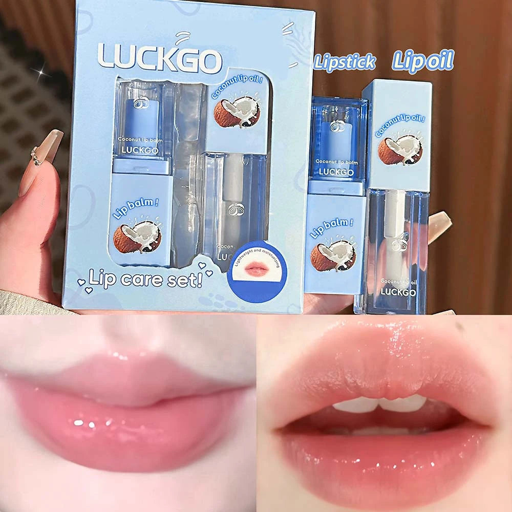 Coconut Lip Care Set – Lip Balm, Lip Oil & Night Treatment
