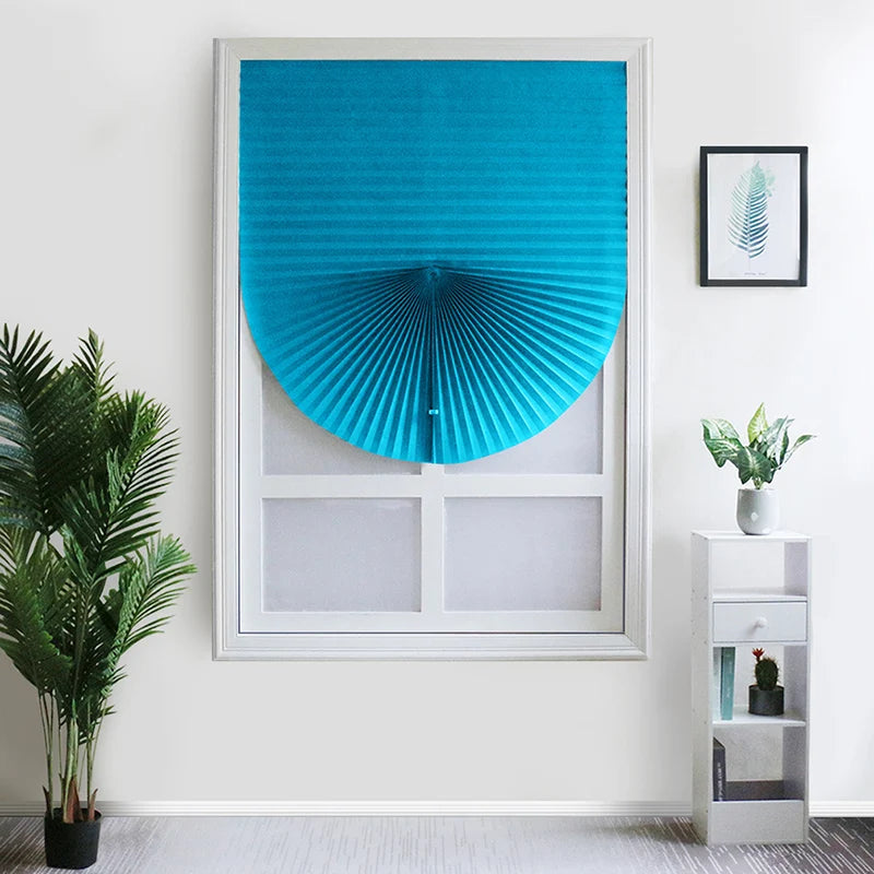 Self-Adhesive Blinds Semi-Blind Window Curtains Bathroom Kitchen Balcony Office Blinds Pleated Curtains Peaceful Pleasures Health and Wellness