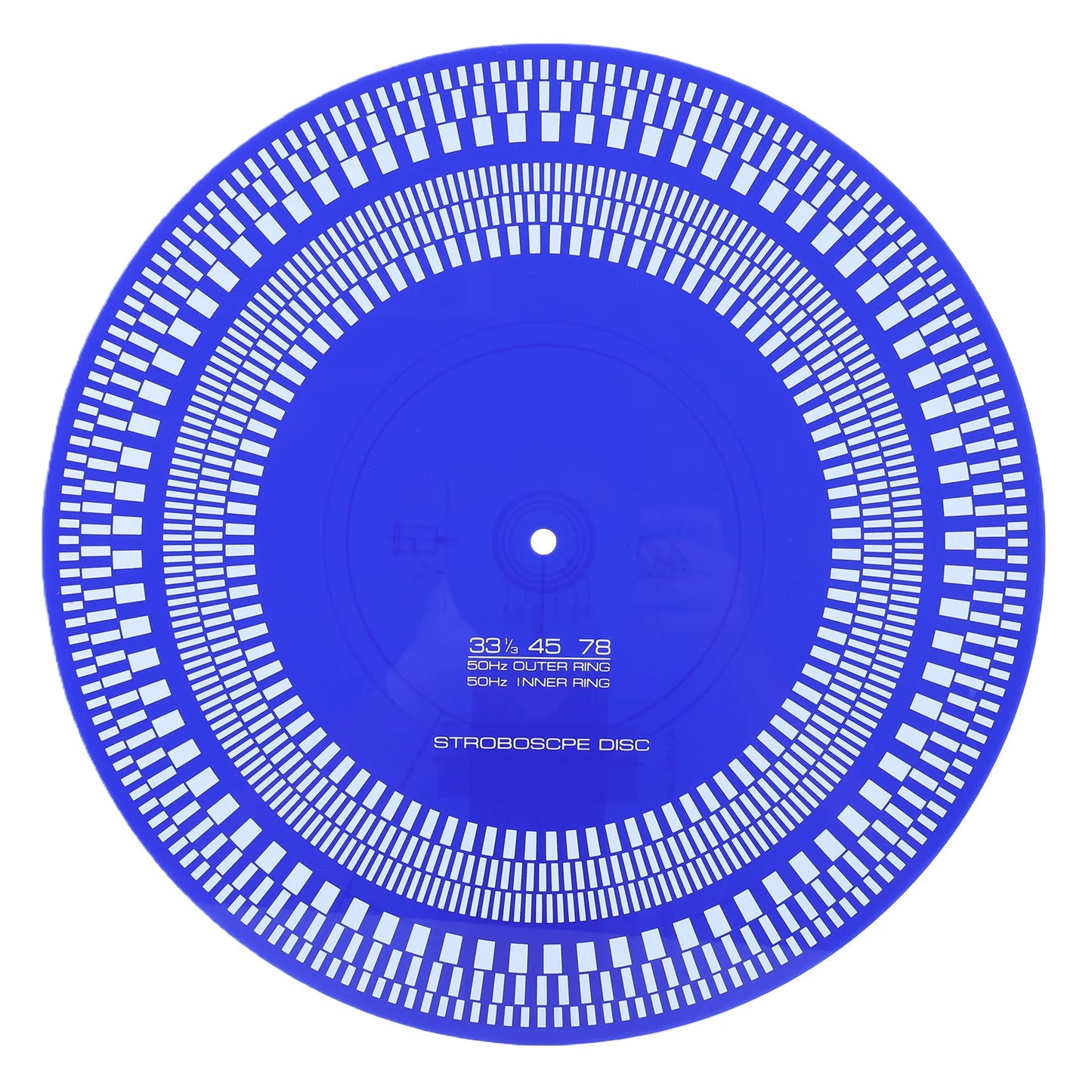 Turntable Strobe Disc 11.81 in X 3mm LP Turntables Calibration Disc Double Sided for Record Players Tests Rotational Speed Peaceful Pleasures Health and Wellness Blue