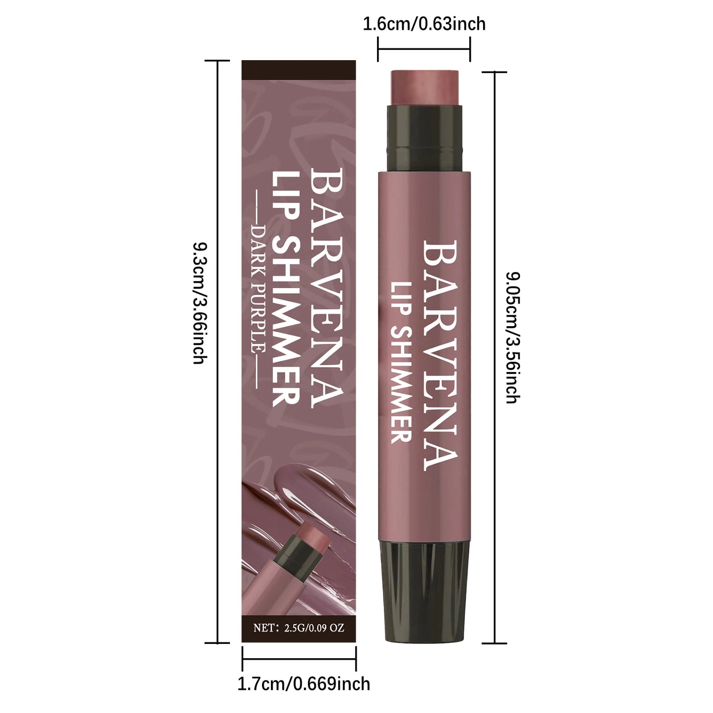 Dark Purple Tinted Lip Balm Stick | Shimmer & Hydration