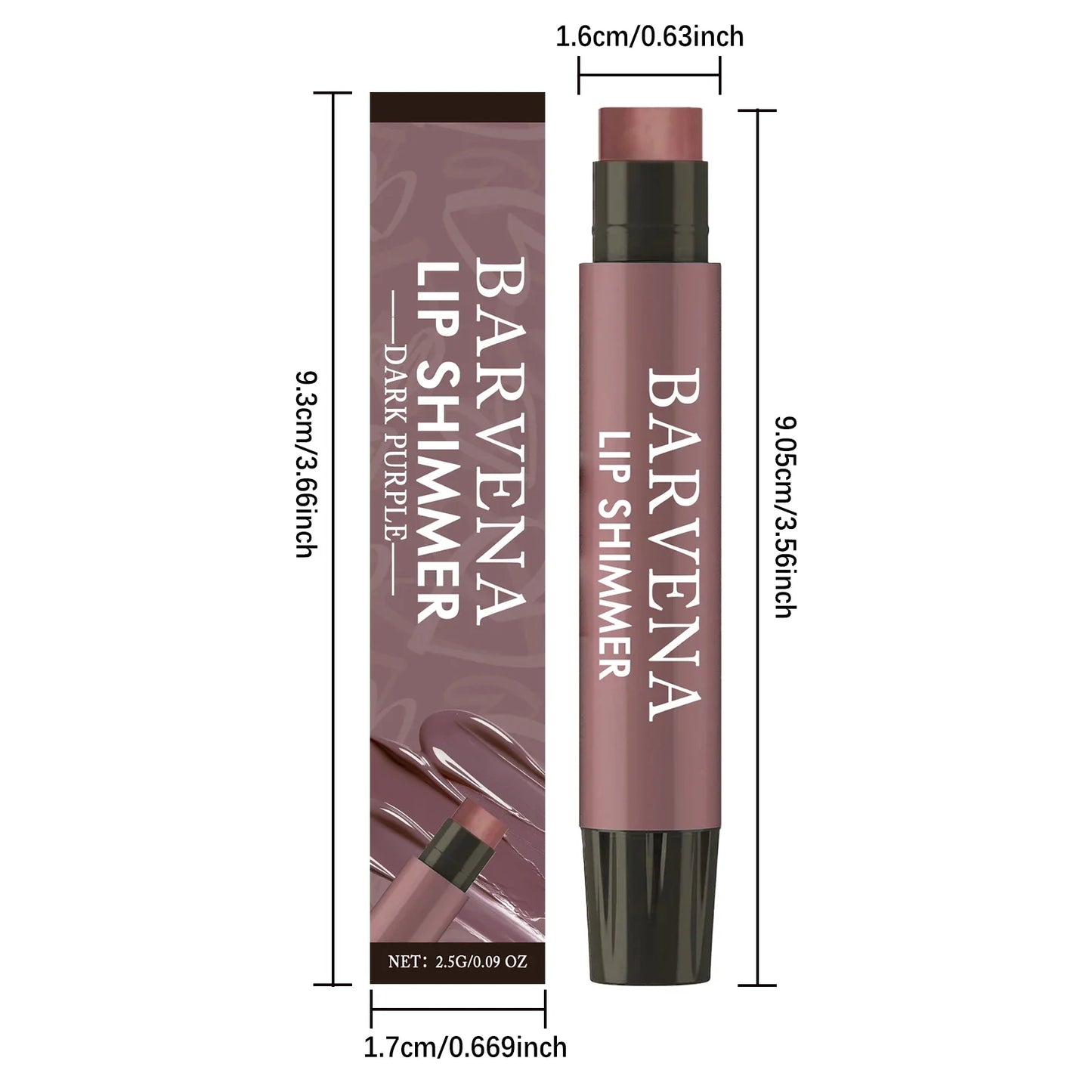 eelhoe Dark Purple Tinted Lip Balm Stick | Shimmer & Moisture