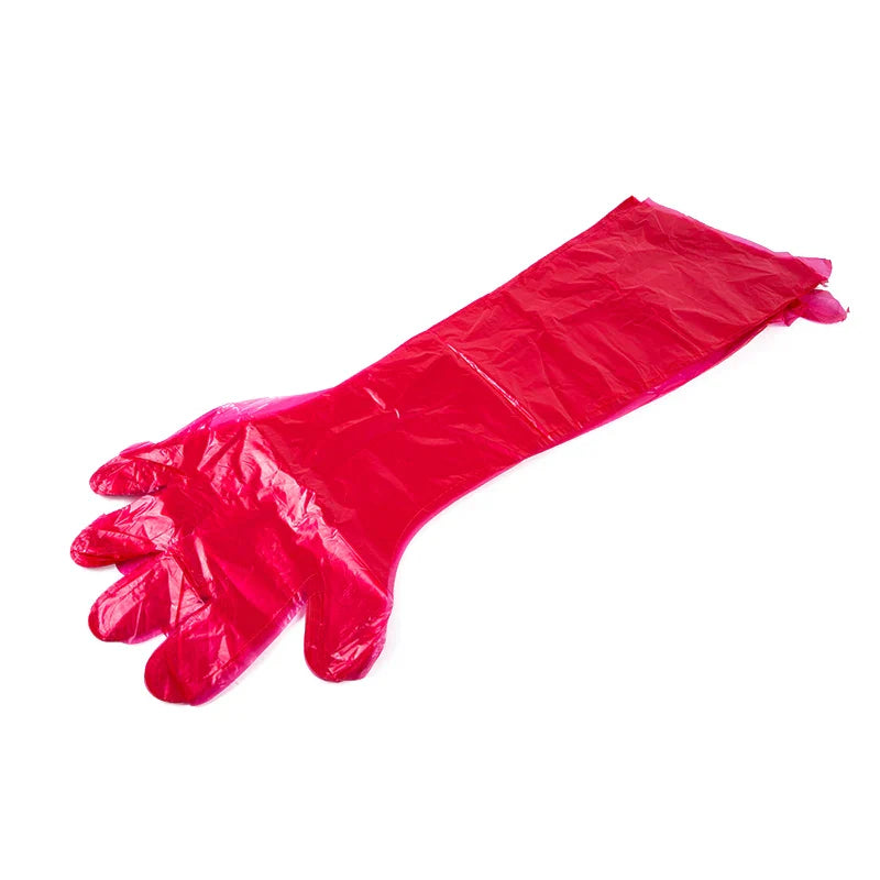 50pcs Disposable Long-Arm Veterinary Gloves | Livestock Care