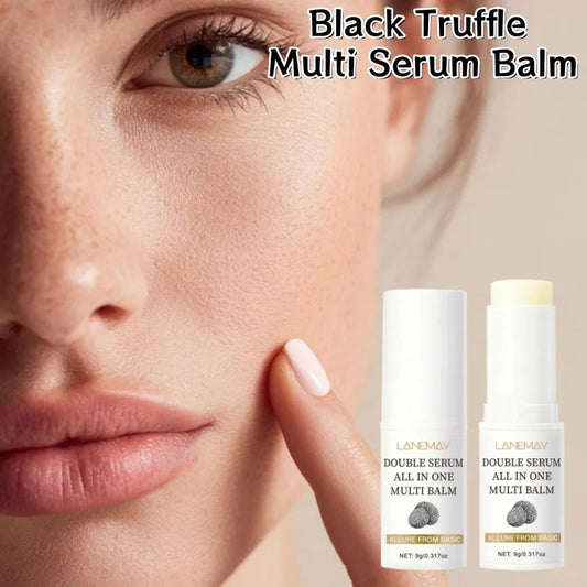 Black Truffle All-in-one Multi Serum Stick 9g Moisturizing Glowy Finish Solid Skin Cream Relieve Dry Skin Enhance Elasticity Peaceful Pleasures Health and Wellness