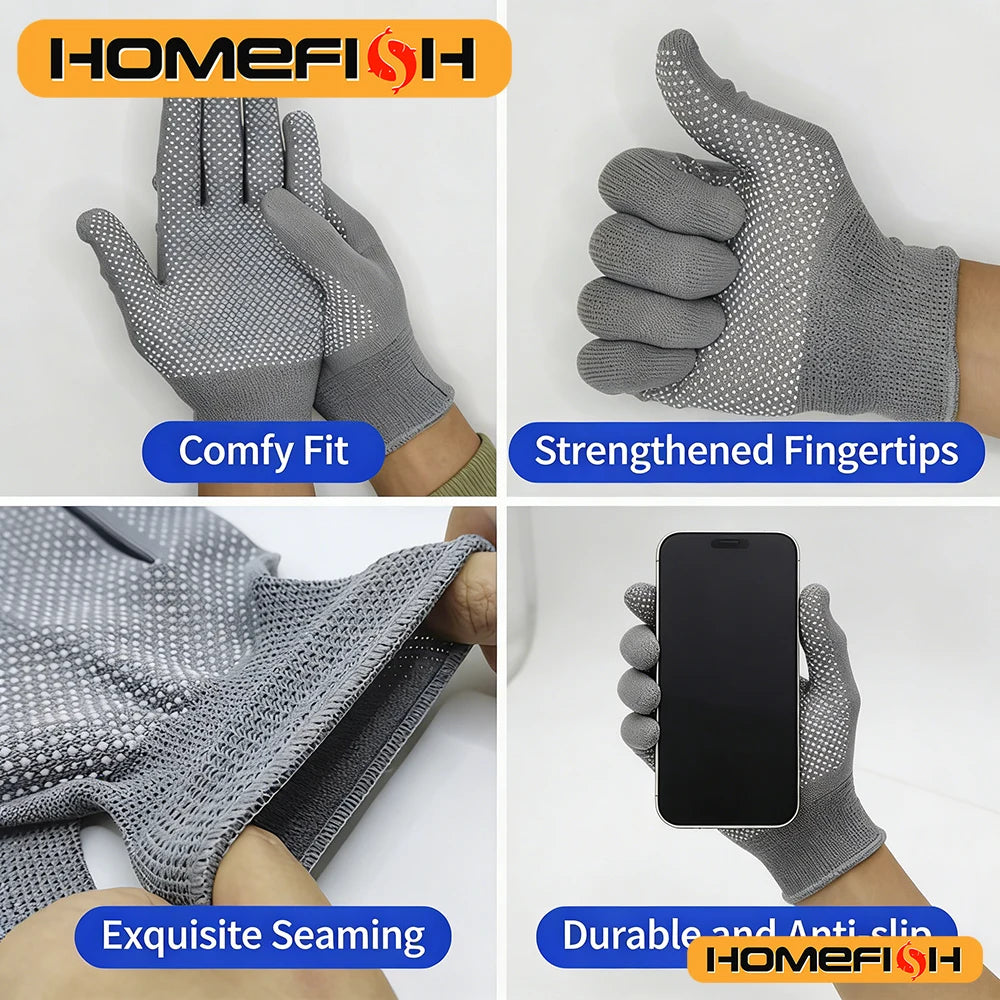 1Pair Nylon Beaded Anti-Slip Work Gloves Breathable Wear-Resistant Gardening Climbing Labor Protection Gloves Peaceful Pleasures Health and Wellness