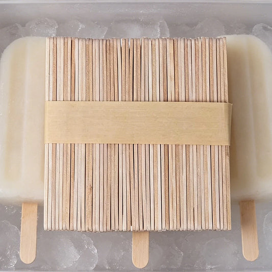 Craft Sticks Ice Cream Sticks Wooden Popsicle Stick 11.4cm Length Treat Ice Pop For Beverage Resin Mold Handmade Tools Peaceful Pleasures Health and Wellness 50 pcs