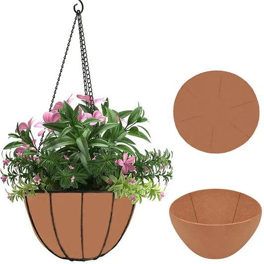 Felt Planter Basket Liners Set of 3 – Round Pre-Cut Garden Inserts Planter Basket Liner Peaceful Pleasures Health and Wellness