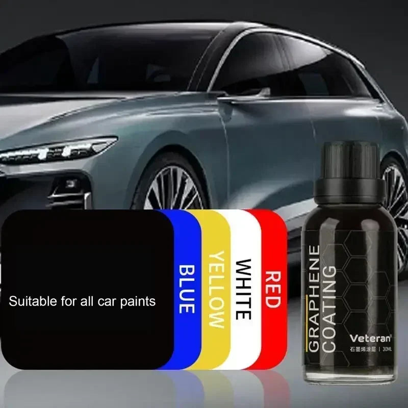 30ML Graphene Ceramic Coating with Sponge Portable Auto Car Protective Graphene Coating Agent for Prevent Scratches Chips Peaceful Pleasures Health and Wellness