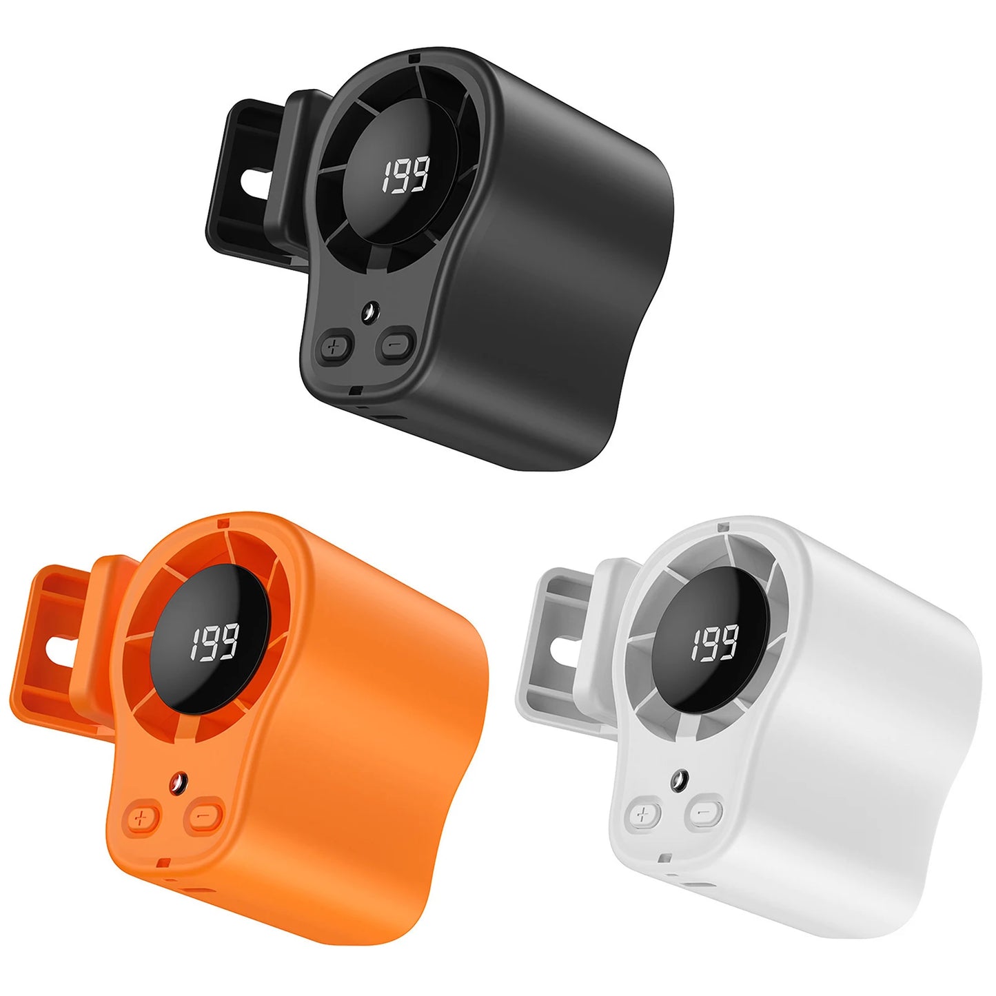 Car Clip on Fan 199 Speeds 360° Rotation Rechargeable Wearable Belt Waist Fan Semi-Cooling Technology for Cars Work Camping Peaceful Pleasures Health and Wellness